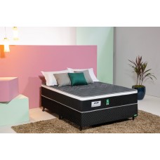 Conjunto Cama Box Gazin Casal de Molas Black Diamond - Casal